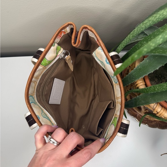 Coach Patchwork Tote Bag Canvas Multicolor Hamptons Legacy Y2K Shoulder Purse - Picture 5 of 13